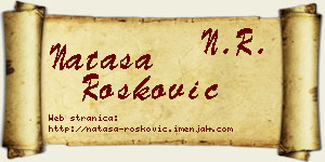 Nataša Rošković vizit kartica